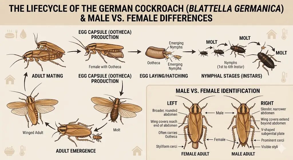 German cockroach life cycle